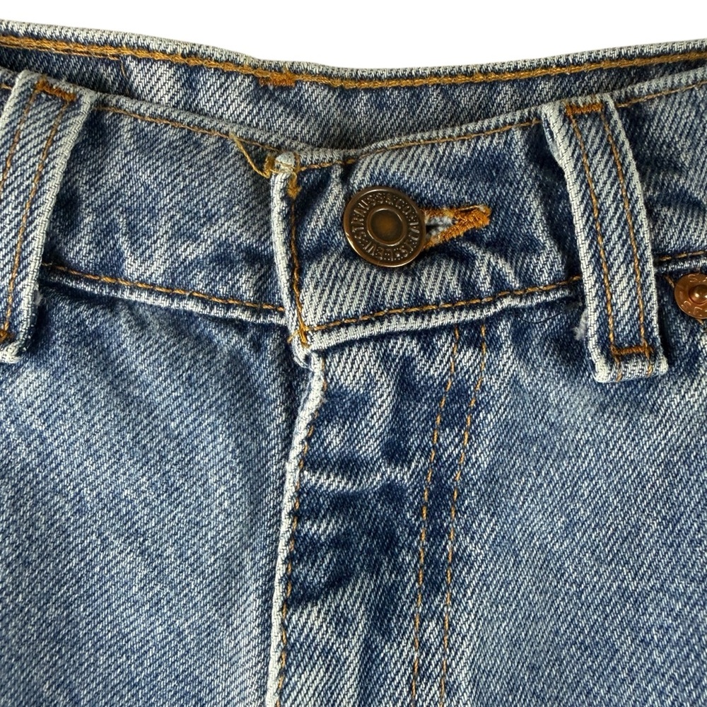 Vintage 90s Levis 910 Womens 9 Junior Classic Fit Distressed Denim Jean Shorts - Picture 7 of 8